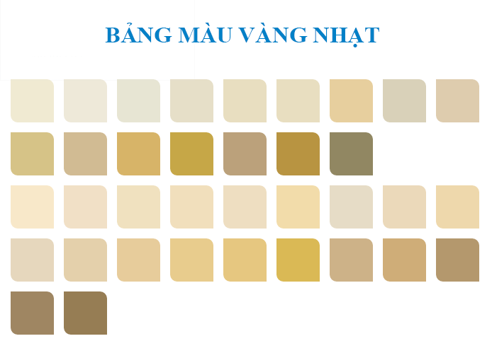 Bảng màu vàng nhạt