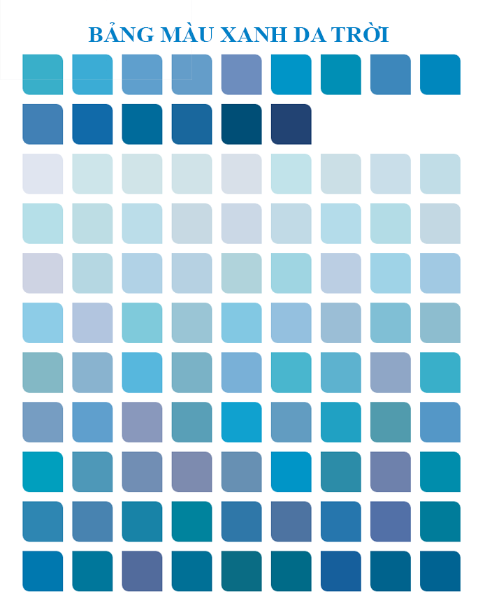 Bảng màu xanh da trời
